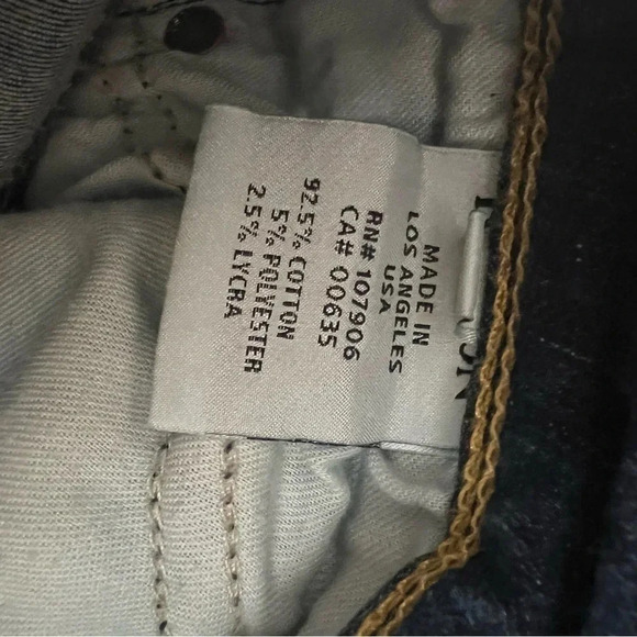 Y2K Hudson Jeans Ginny Crop Straight Leg With Cuff Distressed Size 24 USA Made - Picture 8 of 9